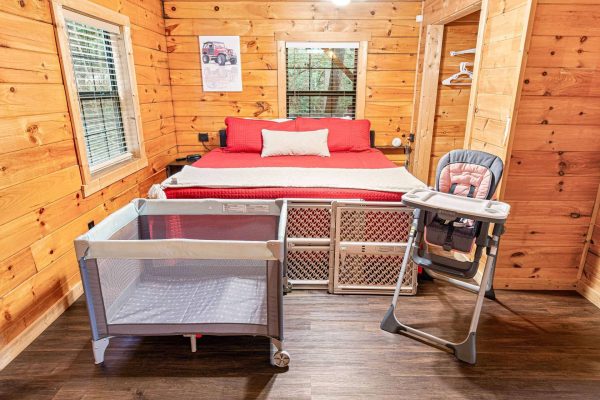 Crib, Highchair, and Gates